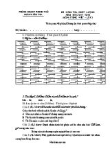 Đề kiểm tra chất lượng môn Tiếng Việt Lớp 3 (Chân trời sáng tạo) - Năm học 2017-2018